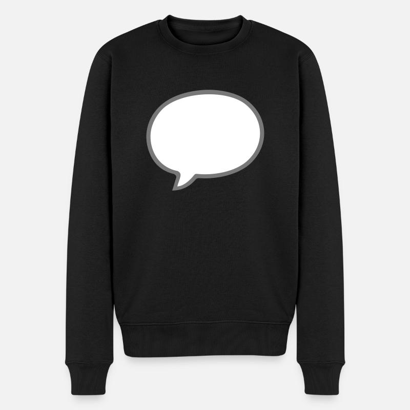 Comic Design Sprechblase - Männer Premium Bio Pullover - Schwarz