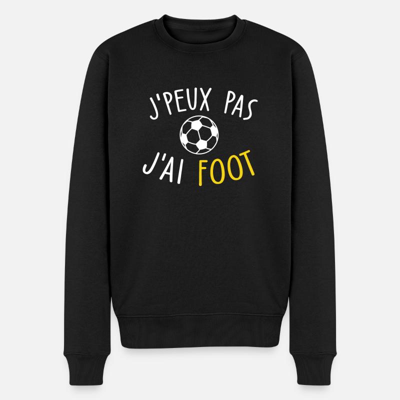 je peux pas j'ai foot - Pull Premium bio Homme - noir