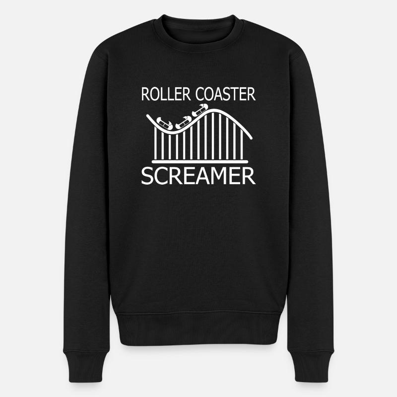 Roller Coaster Themepark - Pull Premium bio Homme - noir