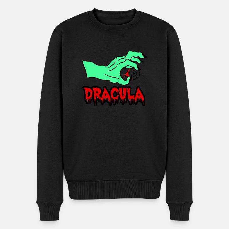 Dracula - Männer Premium Bio Pullover - Schwarz
