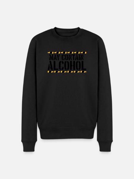 Saying May contain alcohol - Men's Premium Organic Jumper - black