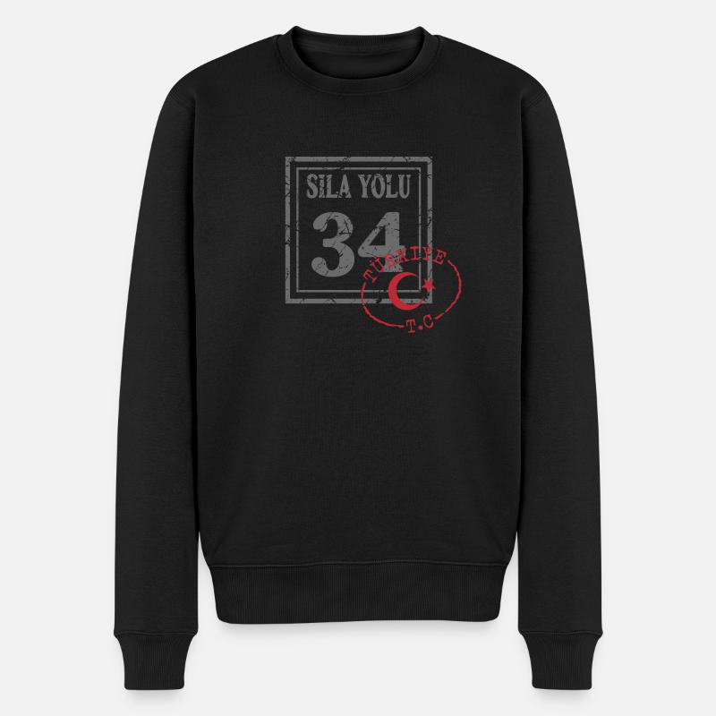 Istanbul - Männer Premium Bio Pullover - Schwarz