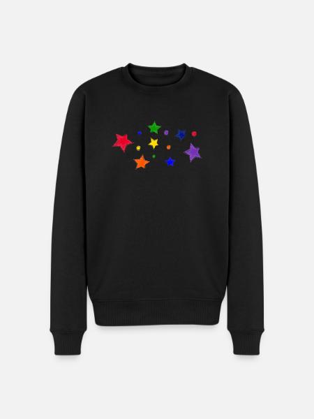 Stars and bubbles - Men's Premium Organic Jumper - black