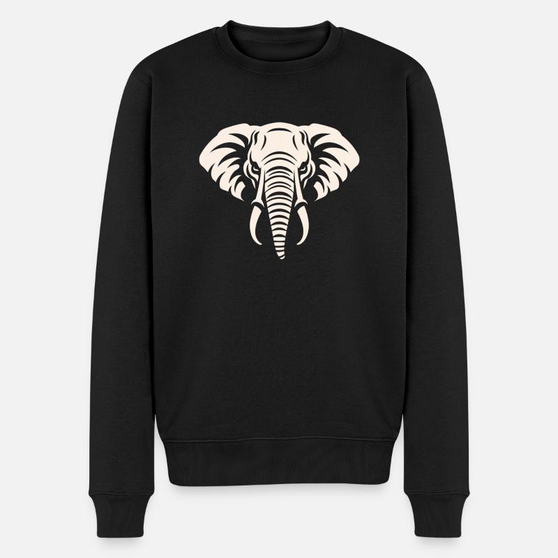 Éléphant - Pull Premium bio Homme - noir