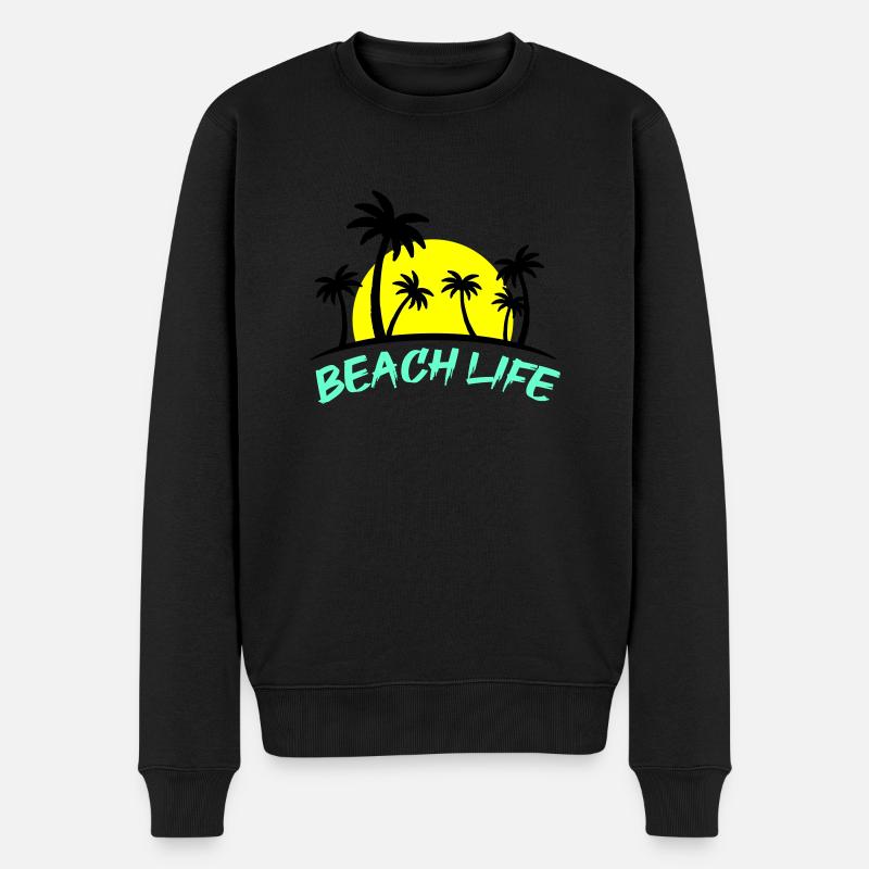 La vie à la plage - Pull Premium bio Homme - noir
