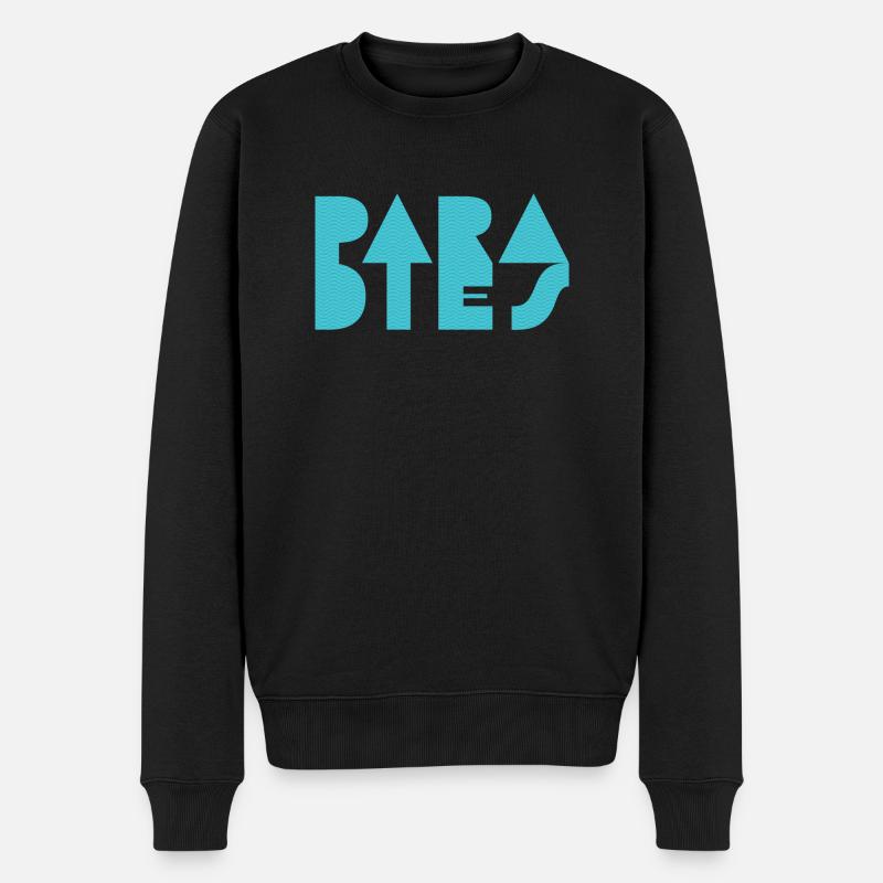 para-dies wellen - Männer Premium Bio Pullover - Schwarz
