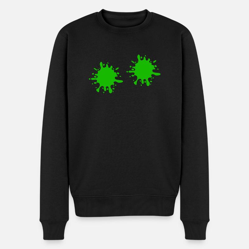 Farbklecks kleckse - Männer Premium Bio Pullover - Schwarz