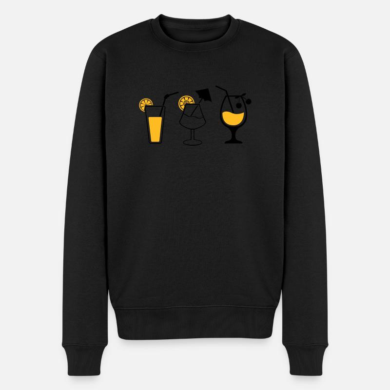 cocktails - Männer Premium Bio Pullover - Schwarz