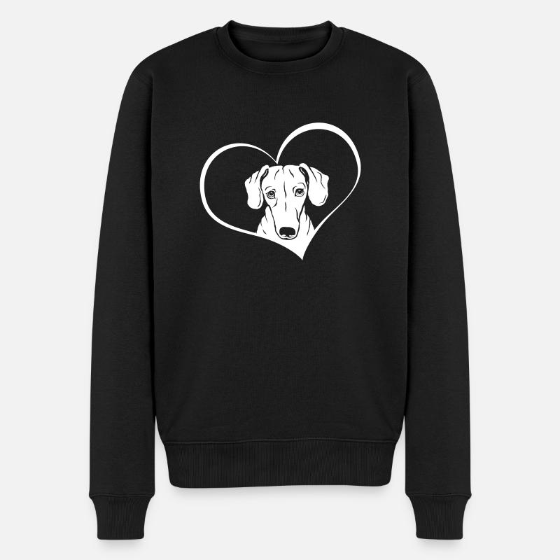 Teckel dans le cœur - Pull Premium bio Homme - noir