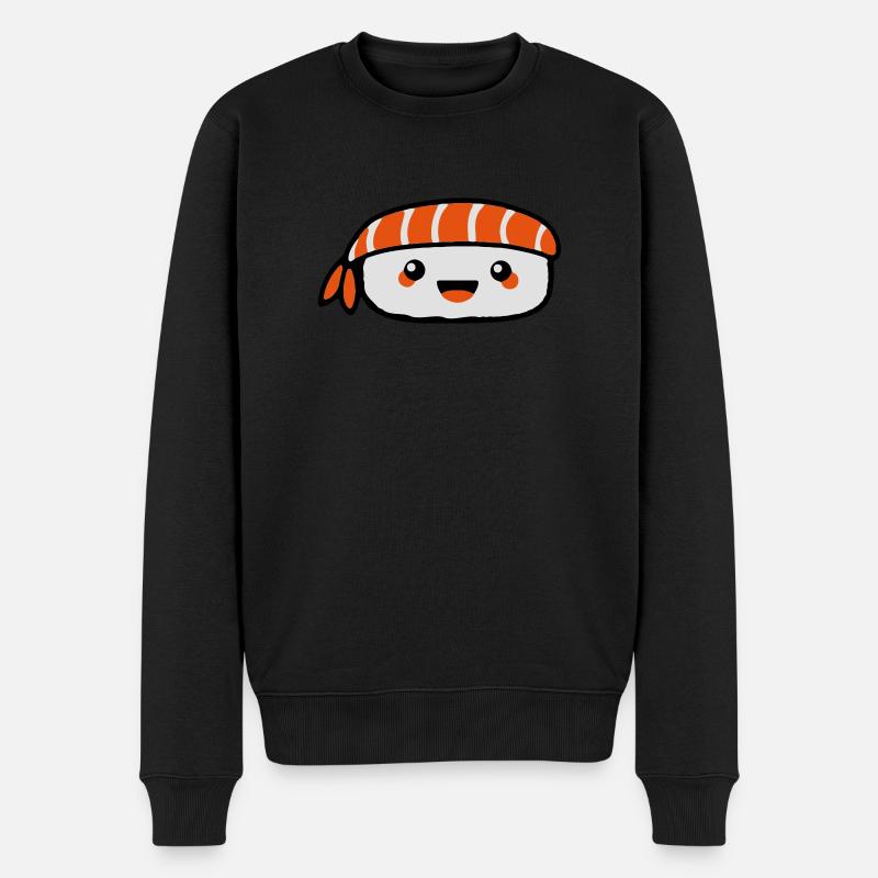sushi - Männer Premium Bio Pullover - Schwarz