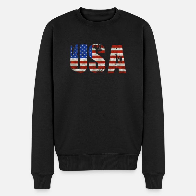 usa - Pull Premium bio Homme - noir