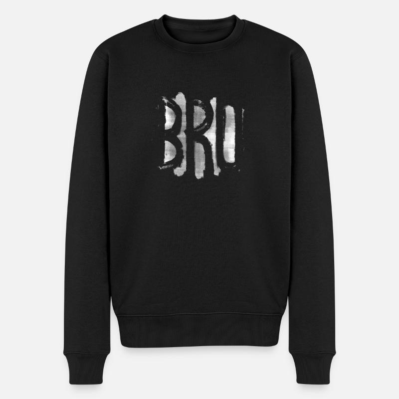 BRO Bruder - Männer Premium Bio Pullover - Schwarz