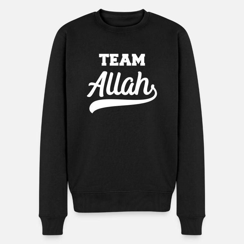 Team Allah cooles Geschenk für gläubige Moslems - Männer Premium Bio Pullover - Schwarz