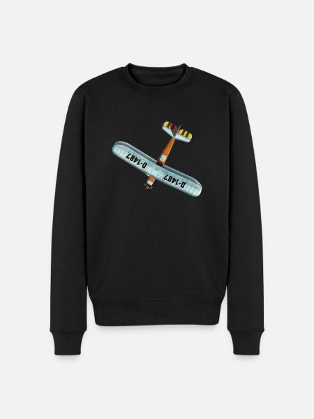 Udet Flieger 02 - Männer Premium Bio Pullover - Schwarz