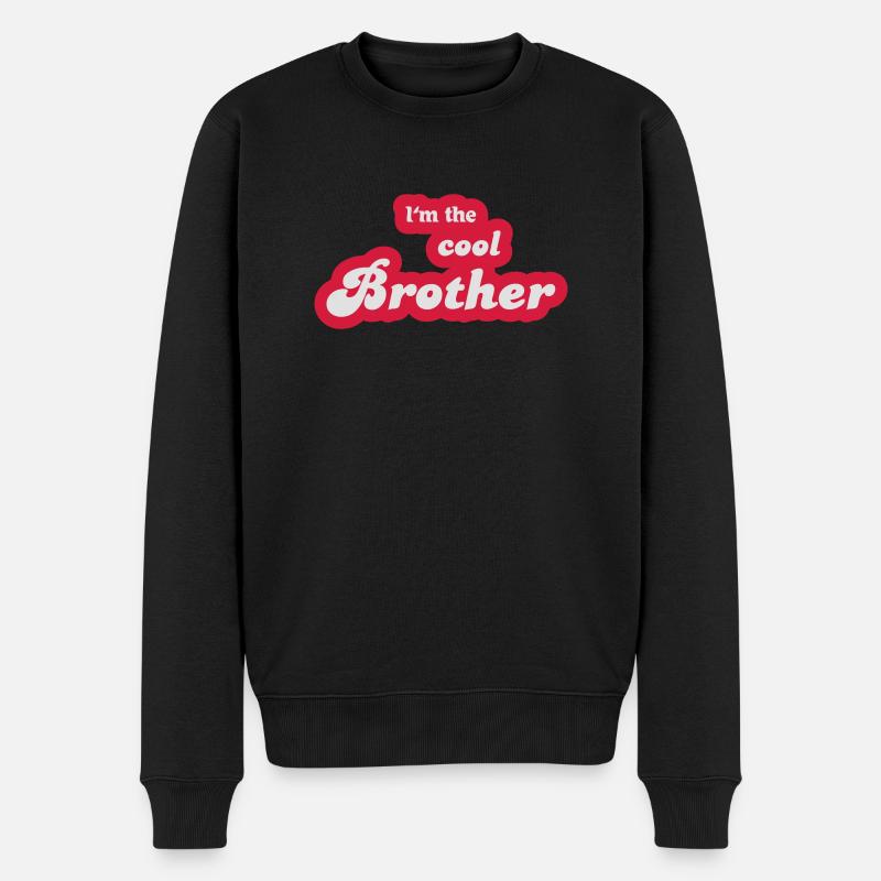I'm the cool brother - Männer Premium Bio Pullover - Schwarz