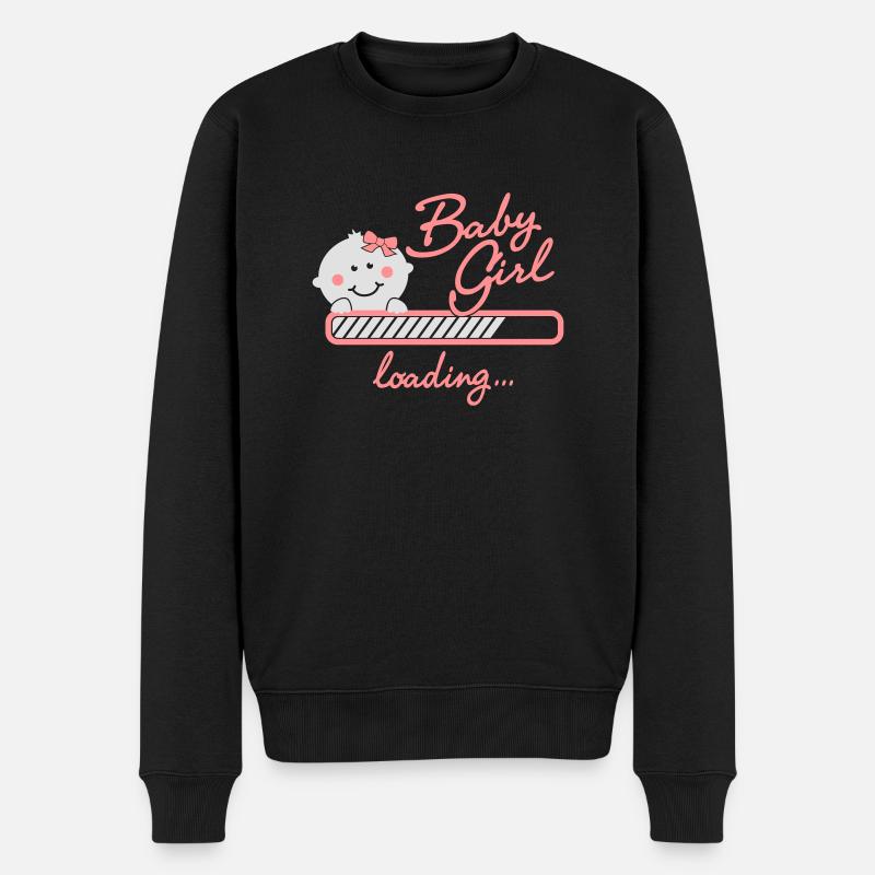 Baby Girl loading... - Männer Premium Bio Pullover - Schwarz