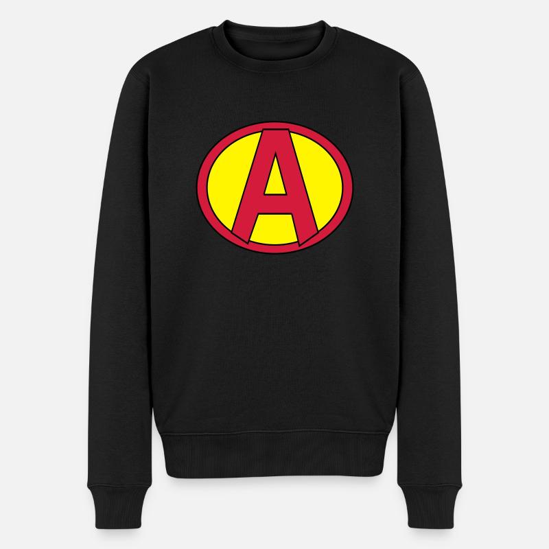 Super, Superheld, Superheldin, Hero, A - Pull Premium bio Homme - noir
