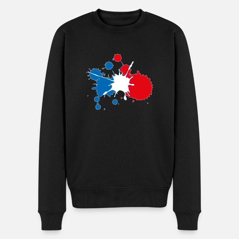 France bleu blanc rouge Design Peinture BBR - Pull Premium bio Homme - noir