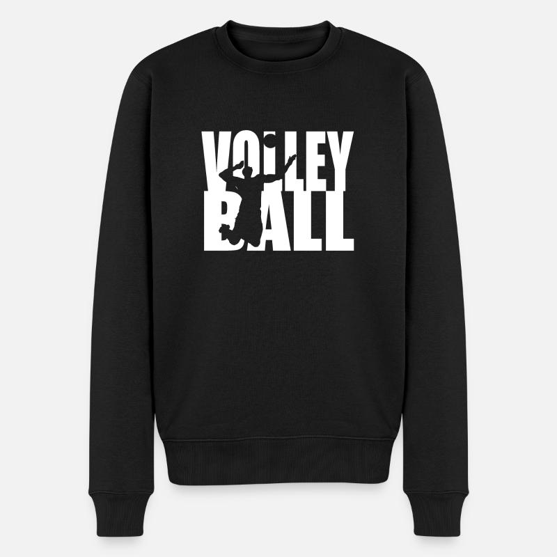 Volleyball - Männer Premium Bio Pullover - Schwarz