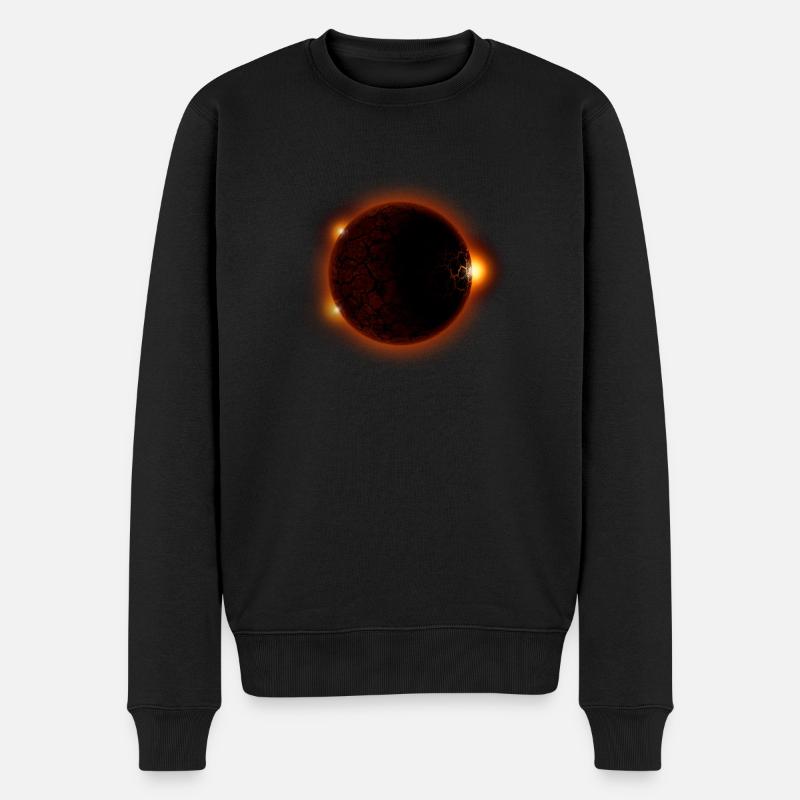 Solar eclipse - solar eclipse - Men's Premium Organic Jumper - black
