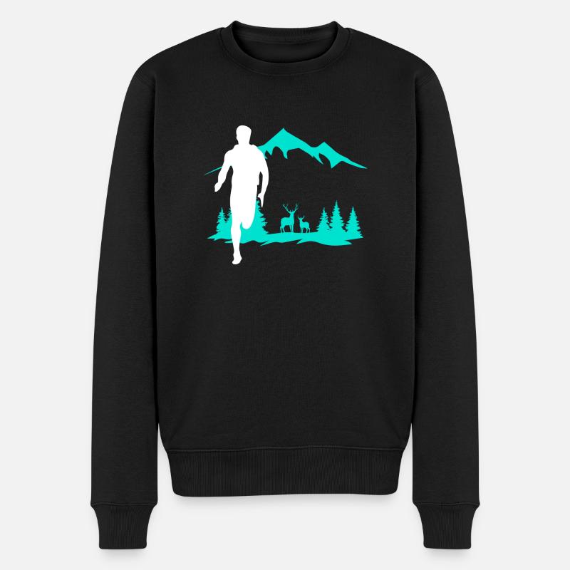 Trailrunning nature - Pull Premium bio Homme - noir