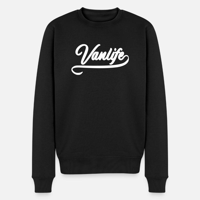Van-Leben - Männer Premium Bio Pullover - Schwarz