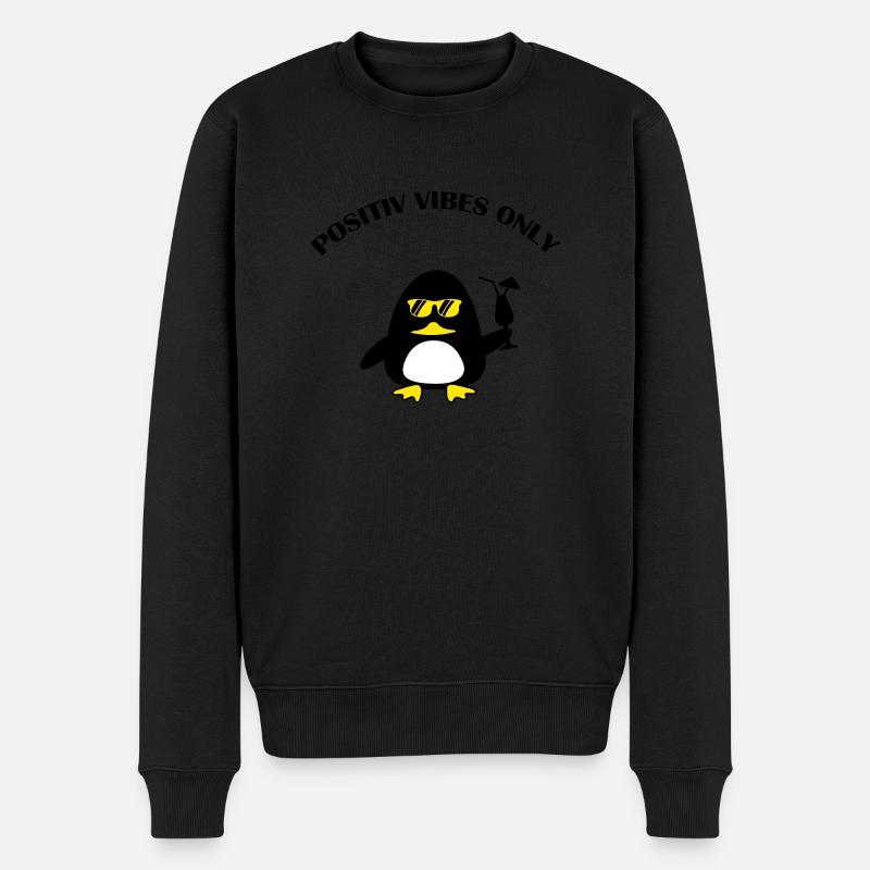 Beach Duck - Männer Premium Bio Pullover - Schwarz