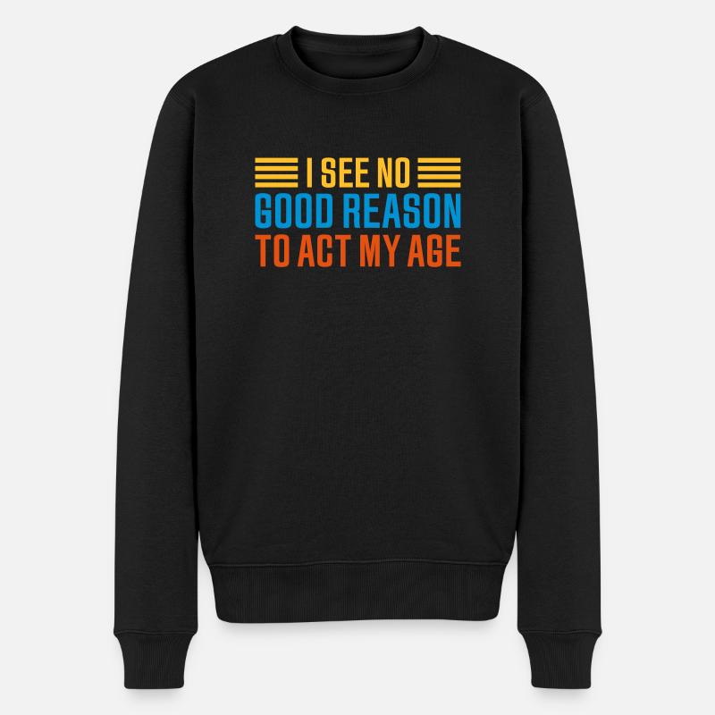 pour agir à mon âge - Pull Premium bio Homme - noir