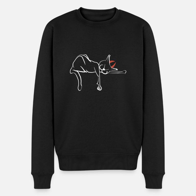 Cats are devils - funny tshirt - Men's Premium Organic Jumper - black
