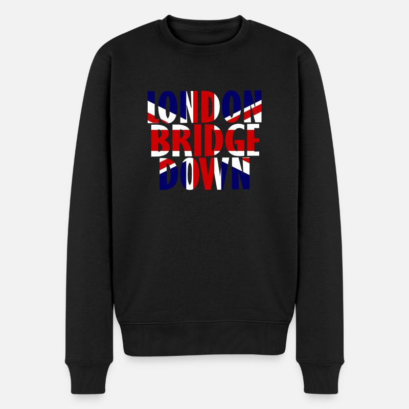 London Bridge Down zum Gedenken an Queen Elizabeth - Männer Premium Bio Pullover - Schwarz