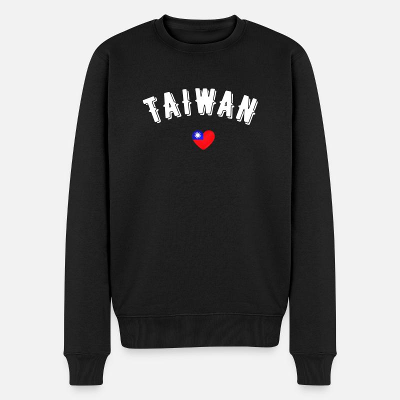 Taiwan - Männer Premium Bio Pullover - Schwarz