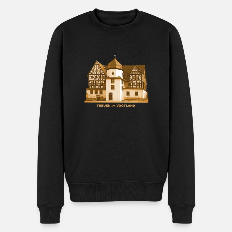 Treuen Schloss Vogtland Sachsen - Männer Premium Bio Pullover - Schwarz
