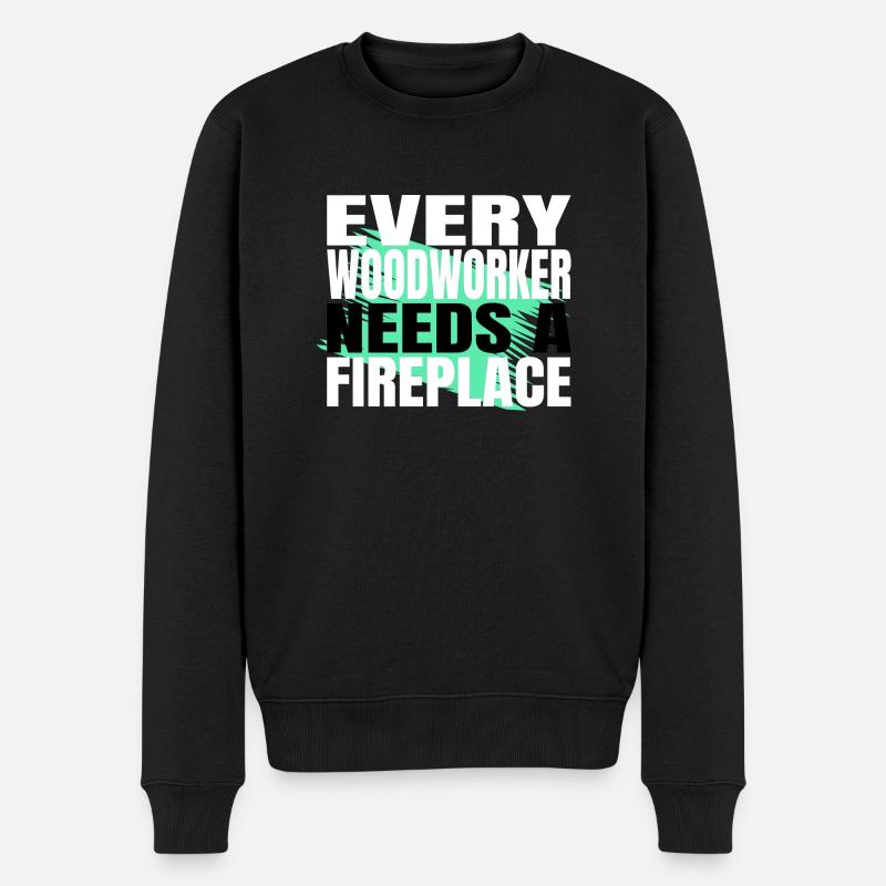 jokes badge present idea tools - Männer Premium Bio Pullover - Schwarz