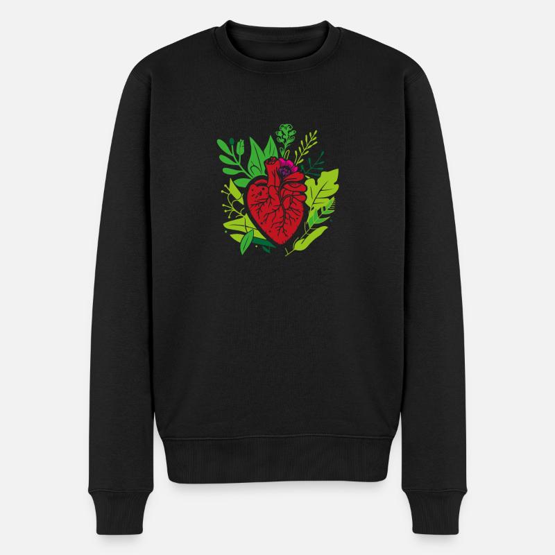 Un cœur dans la nature - Pull Premium bio Homme - noir