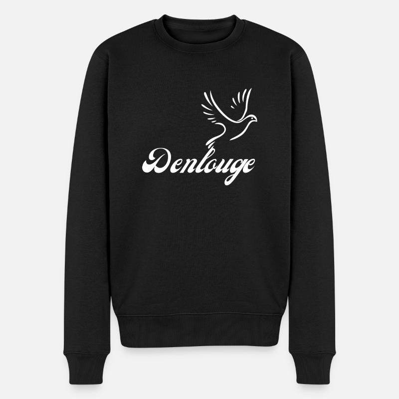 Denlouge blanc - Pull Premium bio Homme - noir
