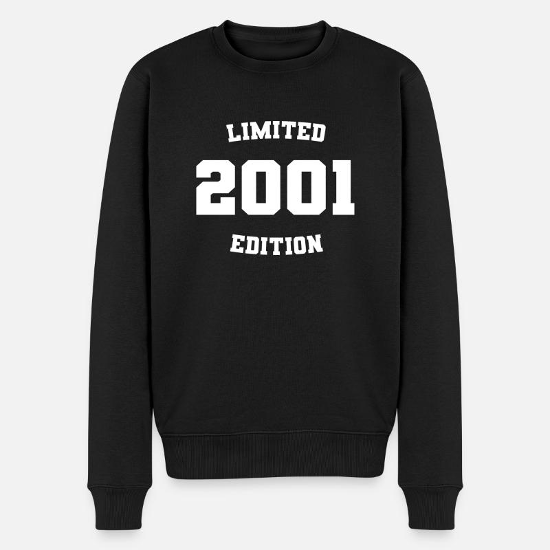 Limitierte Auflage 2001 - Männer Premium Bio Pullover - Schwarz