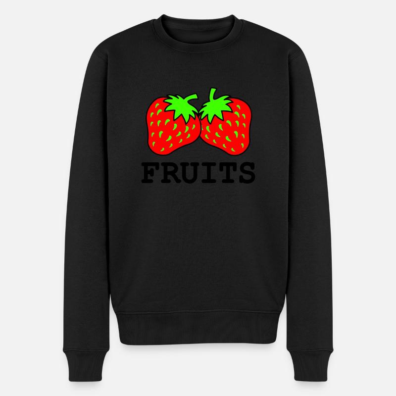 Fraises - Pull Premium bio Homme - noir