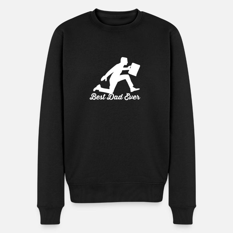 Geschäft - Männer Premium Bio Pullover - Schwarz