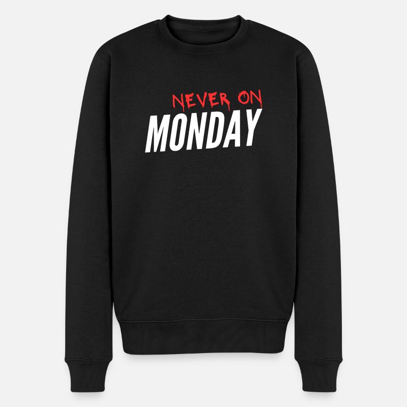 Monday - Männer Premium Bio Pullover - Schwarz