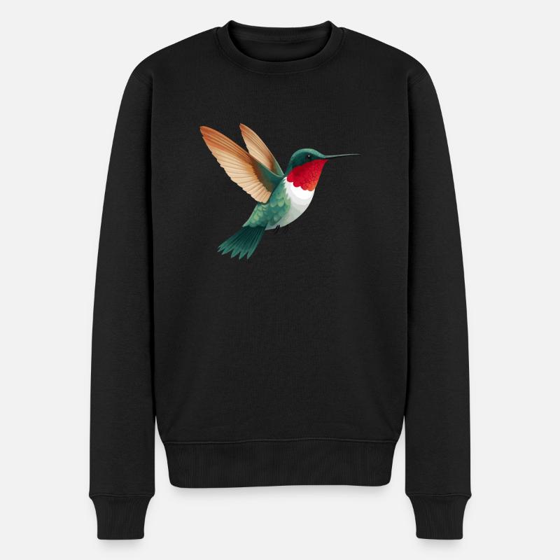 Kolibri - Männer Premium Bio Pullover - Schwarz