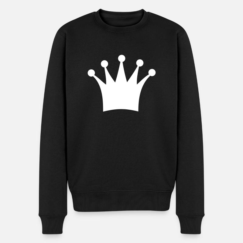couronne - Pull Premium bio Homme - noir