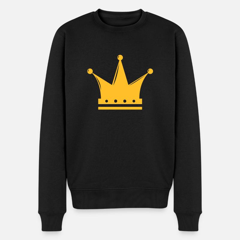 couronne - Pull Premium bio Homme - noir