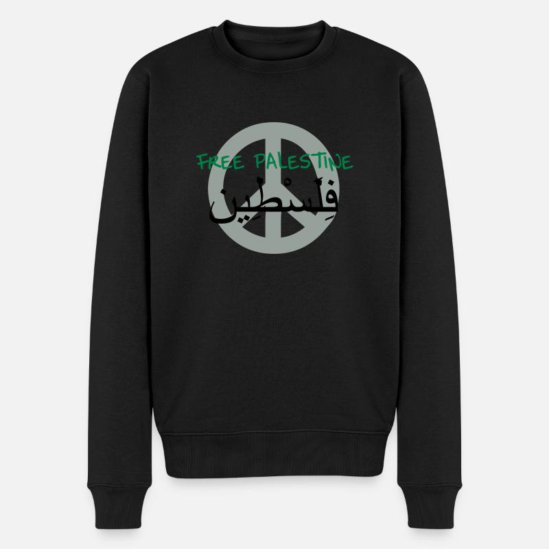 Palästina - Männer Premium Bio Pullover - Schwarz