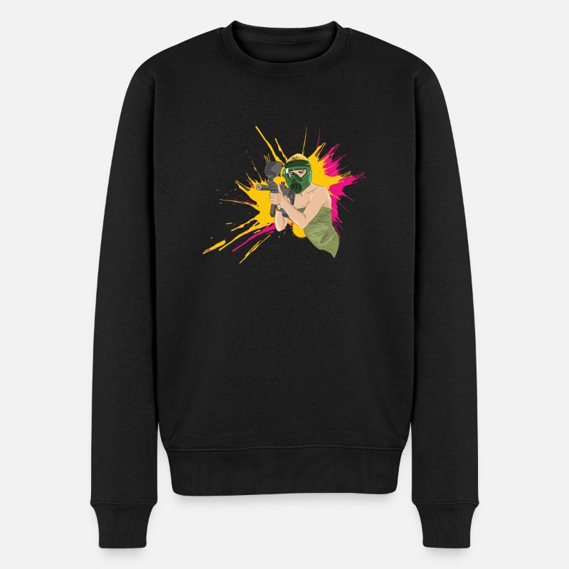 Fille de paintball sexy - Pull Premium bio Homme - noir