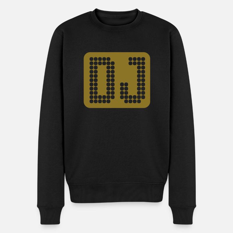 DJ - Männer Premium Bio Pullover - Schwarz