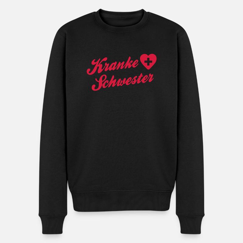 sœur malade - infirmière - Carnaval - Pull Premium bio Homme - noir