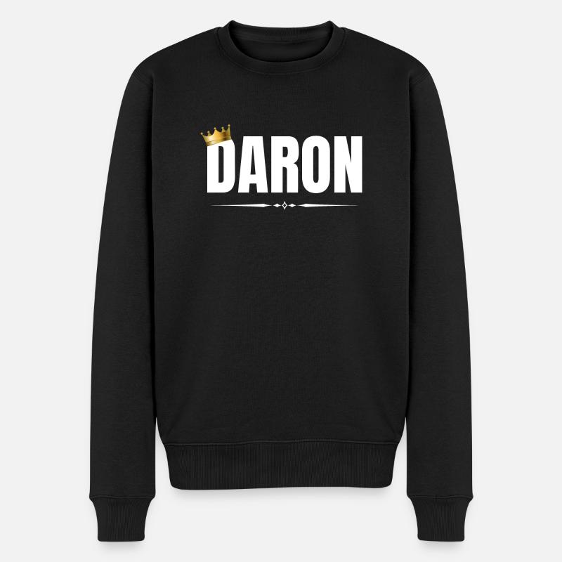 DARON - Pull Premium bio Homme - noir