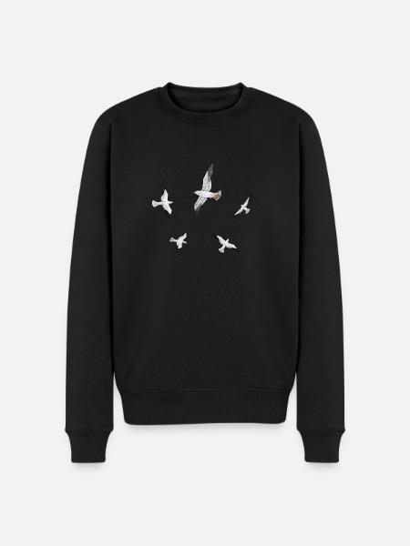 Seagulls, gulls, terns, seabirds - Men's Premium Organic Jumper - black