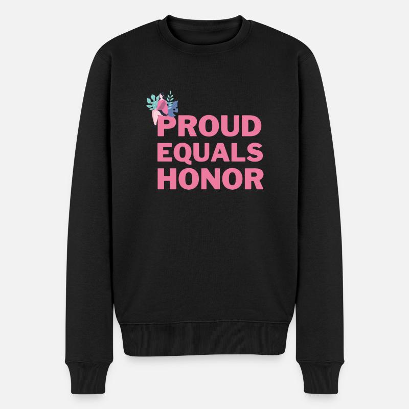 fier égale honneur - Pull Premium bio Homme - noir