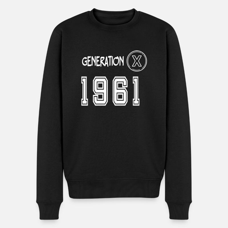 Génération x 1961 - Pull Premium bio Homme - noir